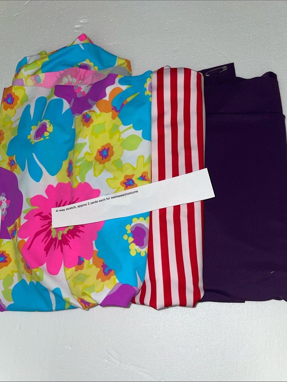 4-5 LB MIXED 4-Way Stretch FABRIC BUNDLE • USABLE PIECES • SWIMWEAR H1